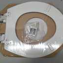 Mayfair Cassel Slow Close Toilet Seat, Easy Clean, Non Slip Premium Wood Seat, Easy Install, Made in USA, Round, White