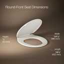 KOHLER 20111-96 Brevia, Slow Close Toilet Seat, Round Toilet Seat, Grip-Tight Bumpers Quick-Attach Hardware, Biscuit