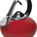 Chantal Classic Loop Enamel on Steel Whistling Tea Kettle, 1.8 quart (Red)