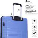 Tripcomp Luggage 3 Piece Sets Suitcase Set with Double Spinner Wheels, Lightweight Carry On Hardside Travel Luggage with TSA Lock, (20/24/28) (Purplish Blue)