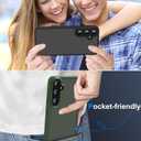 Case for Samsung Galaxy A55 5G Phone Case,Non-Fingerprint/Scratch Slim Shockproof A55 5G Case Translucent Matte Hard PC Back Soft TPU Border Hybrid Protective Drop Protection,Black