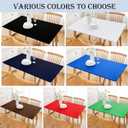 Wolkemer Fitted Rectangle Tablecloth Spandex Stretch Black Cocktail Table Cover Elastic Edge Topper Cap for Dining Wedding Party Picnic 42 x 72 Inch