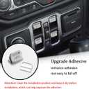 2PCS Metal Window Switch Button Covers Window Switch Knob Trim Protector Compatible with Jeep Wrangler JL JLU 2018-2025 Gladiator JT 2020-2025 Trim Interior Accessories (Silver)