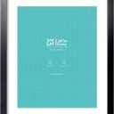 LaVie Home 20x24 Picture Frame Black Poster Frame,Display Pictures 16x20 with Mat or 20x24 Without Mat, Stable and Sturdy Frame and Polished Plexiglass, Horizontal and Vertical Format of The Walls
