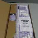 Wireless Keyboard and Mouse Combo, Full-Sized Wireless Keyboard and Adjustable DPI Mouse, 2.4GHz USB Receiver, Silent Keyboard and Mouse for PC, Windows, MAC, Desktop, Laptop(Purple)