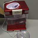 Nostalgia Snow Cone Shaved Ice Machine - Retro Table-Top Slushie Machine Makes 20 Icy Treats - Includes 2 Reusable Plastic Cups & Ice Scoop - Retro Red