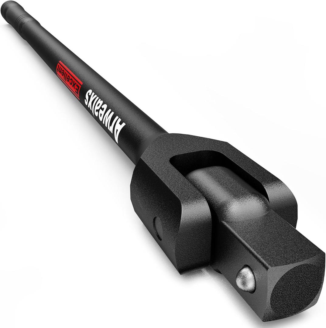 Breaker Bar, 1/2'' Drive 15-Inch Heavy Duty Extension Breaker Bar, with 180° Rotatable Head, Spring-loaded Detent Ball (1 Pack, 32")