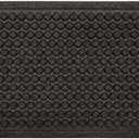Mohawk Home Entryway Door Mat 3' x 4' All Weather Doormat Outdoor Non Slip Recycled Rubber, Dark Brown Circles, Black