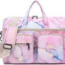 Laptop Shoulder Bag15.6inch women men Waterproof 16inch Computer Bags Women Business Office Work Bag Briefcase 14 inch case (Pink Marble)