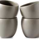Ceramic Coffee Mugs Set of 4, 16 oz Coffee Cups with Big Handle for Coffee, Milk,Tea, Latte, Cereal, Large Stoneware Mugs for Men Women Gifts, Dishwasher & Microwave Safe, Grey (Matte Gray)