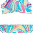 Kanu Surf Girls' Coral Reef Beach Sport Wrap Around Bikini 2-Piece Swimsuit (10, Waverly Multi)