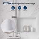 Shower Niche No Tile Needed, 18 x 12 Insert Shower Niche, Recessed Shelf for Bathroom Storage Over Mount Installation, White