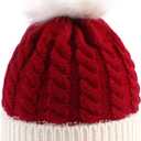Yinxiang Jie Christmas Knitted Hat for Baby,Santa Hat for Kid Toddler Baby,Soft Warm Baby Beanie Knit Hat Red
