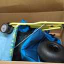 Old Bahama Bay Beach Cart with Big Balloon Wheels for Sand | Collapsible Beach Wagon with Cooler Bag, Umbrella Holder, Chair Rack & Large Mesh Storage, 100 LBS Capacity