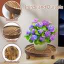 3PCS Wooden Display Risers for Display,Wood Riser Display Pedestal Stand for Home Dcor (Rustic Brown,8,6,5'')