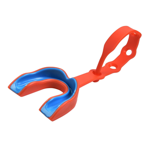 Oral Mart - Youth Mouthguard with Strap (Orange/Blue) for Kids - Sports Mouthguard with Attached Strap for Football, Ice Hockey...