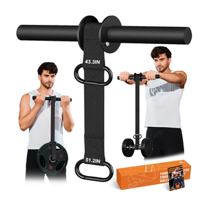 Forearm Strengthener and Wrist Roller, 43.3 inch Or 51.2 inch Ultra Strong Nylon Webbing, Forearm Exerciser with Quick Locking Mechanism, Ideal for Hand, Wrist and Forearm Strength Training