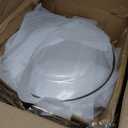 Havawish 8 Pcs 13 Inch Clear Glass Charger Plates with Gold Edge