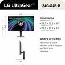 LG 24G414B-B 24-inch Ultragear IPS 1080p 144Hz 1ms G-Sync Gaming Monitor