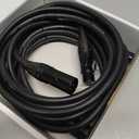 XLR Cables 100ft, Microphone Speaker Cables Male to Female, Gold-Plated 3-pins Balanced Mic Cable for Mixer - 1Pack