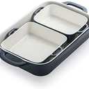 Sweejar Ceramic Bakeware Set, Rectangular Baking Dish for Cooking, Kitchen, Cake Dinner, Banquet and Daily Use, Casserole Dishes for Oven Porcelain Baking Pans (Navy)