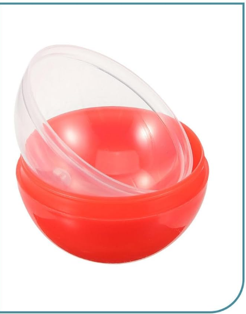 Vending Machine, 1pc Fillable Ball Bubble Sphere Round Balls Twisted Balls Grab Balls Vending Machine for Claw Machine 45mm, Red