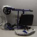 Drive Medical 10257BL-1 4 Wheel Rollator Walker With Seat, Steel Rolling Walker, Height Adjustable, 7.5" Wheels, Removable Back Support, 300 Pound Weight Capacity, Blue