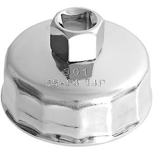 Tongze 64-65mm Oil Filter Wrench: 14 Flutes Oil Filter Removal Tool Compatible with Wix 57356, 15400-PLM-A02 Oil Filter for Honda Accord Acura Civic CRV, Nissan Sentra, etc