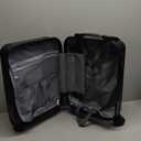 Personal Item Small Suitcase 18x14x8 Inches Hardside Built In TSA Lock & USB Port Lightweight Luggage With Removable Silent Wheels Underseat Carry-On Bag For Spirit and Frontier (Black)