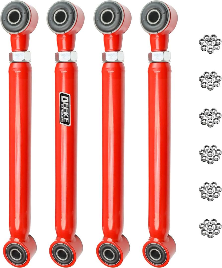 Red Adjustable 16" Lift Front Upper & Lower Control Arms for 19942001 Dodge Ram 1500 4WD & 19942009 Dodge Ram 2500/3500 4WD (2nd3rd Gen)