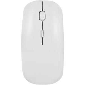 Wireless Mouse for MacBook Air Mac Pro Laptop Computer iPad, Rechargeable Silent Light-Up Slim Mouse Optical Dual Mode BT5.2 & USB-A/USB-C for Students, Kids, Girls, Boys - White