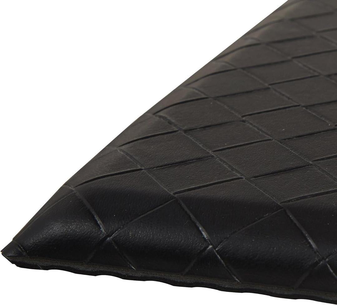 Amazon Basics Anti-Fatigue Standing Mat, Non-Slip, Cushioned Comfort Mat for Home, Office and Kitchen, 20" x 36" x 0.6", Black, 1-Pack