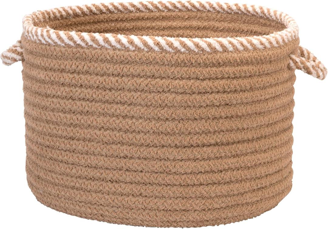 Whispering Woven Basket - Sand 14" x 14" x 10"