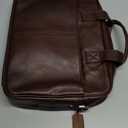 Augus Leather 16" Laptop Briefcase for Men Shoulder BagTravel Messenger Duffle Bags handbag Waterproof Brown With YKK Zipper