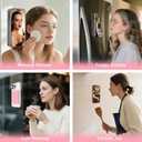 2 x 2 Pack Silicone Suction Cup Phone Case Mount Double-Sided, Hands-Free Strong Grip Holder for iPhone and Android, Sticky Phone Stand for Selfies and Videos, Pink+Transparent