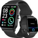 Fitpolo Smart Watches for Men Android & iPhone, Alexa Built-in [1.8" HD Screen] IP68 Waterproof Fitness Watch with Bluetooth Call (Answer/Make), Heart Rate/Sleep/SpO2 Monitor, 105+ Sports Tracker (Black)