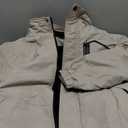 Men's Ski Jacket Warm Winter Snow Coat Waterproof Mountain Windbreaker Snowboarding Jacket Hooded for Hiking Travel (Large, Light Gray)