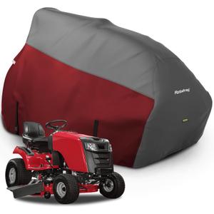 Riding Lawn Mower Cover, Waterproof 420D Marine Grade Fabric Universal Fit for John Deere,Cub Cadet,Craftsman,etc.Decks Up to54",UV, Dust,Snow for Outdoor.72''L*54''W*46''H Red