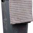 Mind Reader 60L Slim Laundry Hamper, Clothes Basket, Lid, Ventilated, Plastic, 17.25"L x 13.75"W x 23.5"H, Gray