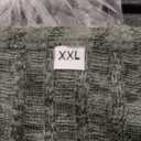 Womens Tops Fall Fashion Sweatshirts for Women V Neck Long Sleeve Sweaters Lightweight Dressy Casual Pullover Green and Grey XXL