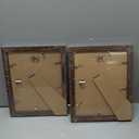 5x7 Picture Frame Set of 4, High Definition Glass 5 x 7 Frame, Wood Rustic Photo Frames for Horizontal or Vertical Display Tabletop and Wall Mounting, Dark Brown