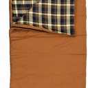 ALPS OutdoorZ Redwood -10 Sleeping Bag, Plaid Flannel Lined, Cotton Canvas (Tan)