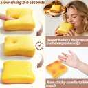 3 x Slow Rising Squishy Bread Fidget Toys for Adults Kids Big Classic Foam Food Squeeze Toys Stress Anxiety Relief Items ADHD Autism Calming Sensory Gifts for Teens Butter Toast