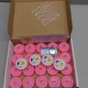 LANKER 24 Pack LED Tea Lights Candles, Steady Pink Flameless Tealights, Long Lasting Battery Operated Fake Candles, Decoration for Wedding, Halloween and Christmas (Pink - 24Pcs)