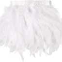 White Turkey Feathers Trim Fringe 5Yard 4-6inch for Party Clothing DIY Sewing Craft Wedding Dress Decoration Natural Fluffy Turkey Feather Trim