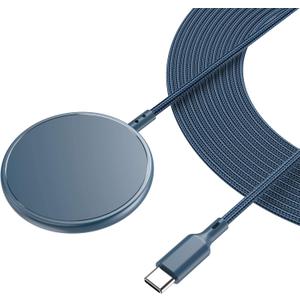 ZEROLEMON Magnetic Wireless Charger [10ft], Compatible with Mag-Safe Charger, Fast Wireless Charging Pad for iPhone 17 Pro Max, iPhone 17/17Pro/16Pro/16E/16/15 Series, iPhone Air, AirPods -Rugged Blue