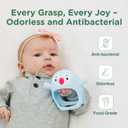 2 x Teething Toy for Infants & Babies, Teethers for Babies 3-6 Months, Baby Teethers 0-6 Months, Teething Toys 6-12 Months, TotCo Never-Drop Baby Teething Toy, Blue