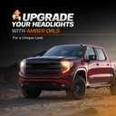Full Time Amber DRL Kit Daytime Running Light Override Harness Mod for Day&Night Full Amber Fits 2023-2026 GMC Canyon 2022-2026 GMC Sierra Chevrolet Silverado 1500 Refreshed Plug and Play No Cutting