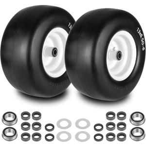 Cenipar - Neumtico y rueda para cortacsped de 13 x 6.50-6, neumticos delanteros de cortacsped de giro cero por Cenipar con rodamientos de 3/4 y 5/8 pulgadas, cubo centrado de 4 a 7.2 pulgadas