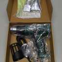 Heat Gun, Heavy Duty Hot Air Gun Kit Dual Temperature Settings 572~932 (300-500), Overload Protection with 4 Nozzles for Crafts, Shrink Wrapping/Tubing, Paint Removing, Epoxy Resin (Green)